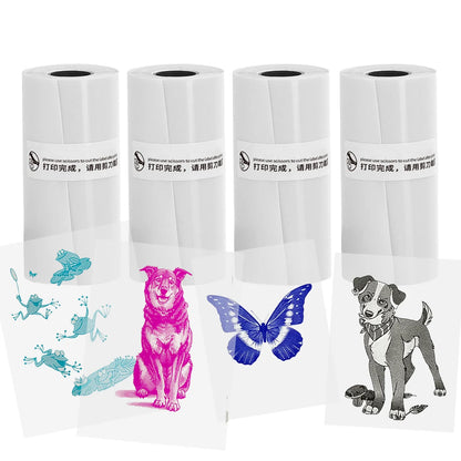 Papier biały naklejka