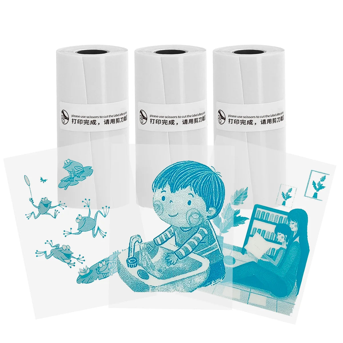 Papier biały naklejka